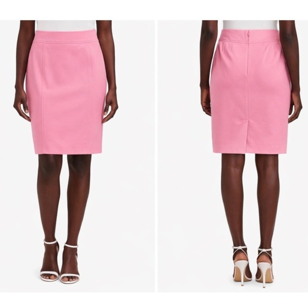Ann Taylor LOFT Pink Pencil Skirt Knee Length 8 Chic Professional Business 64-58